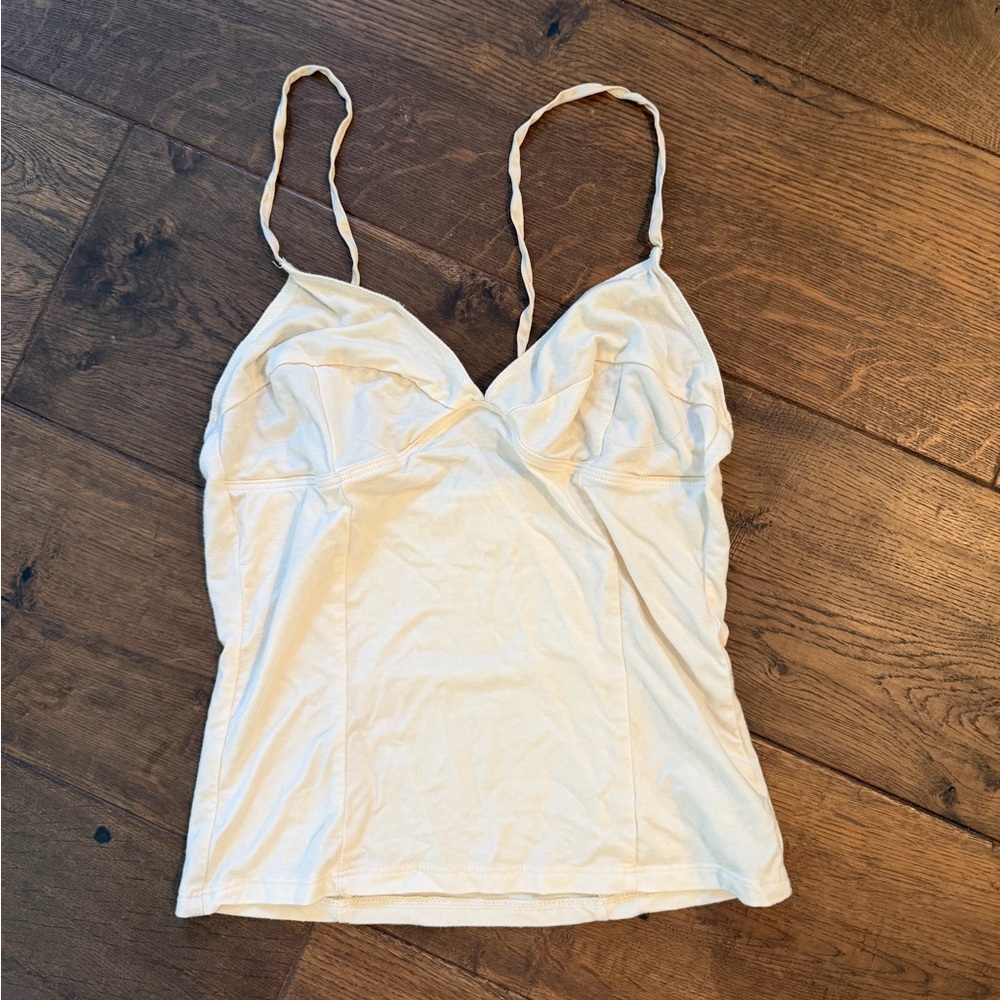Reformation Cream Spaghetti Strap Top